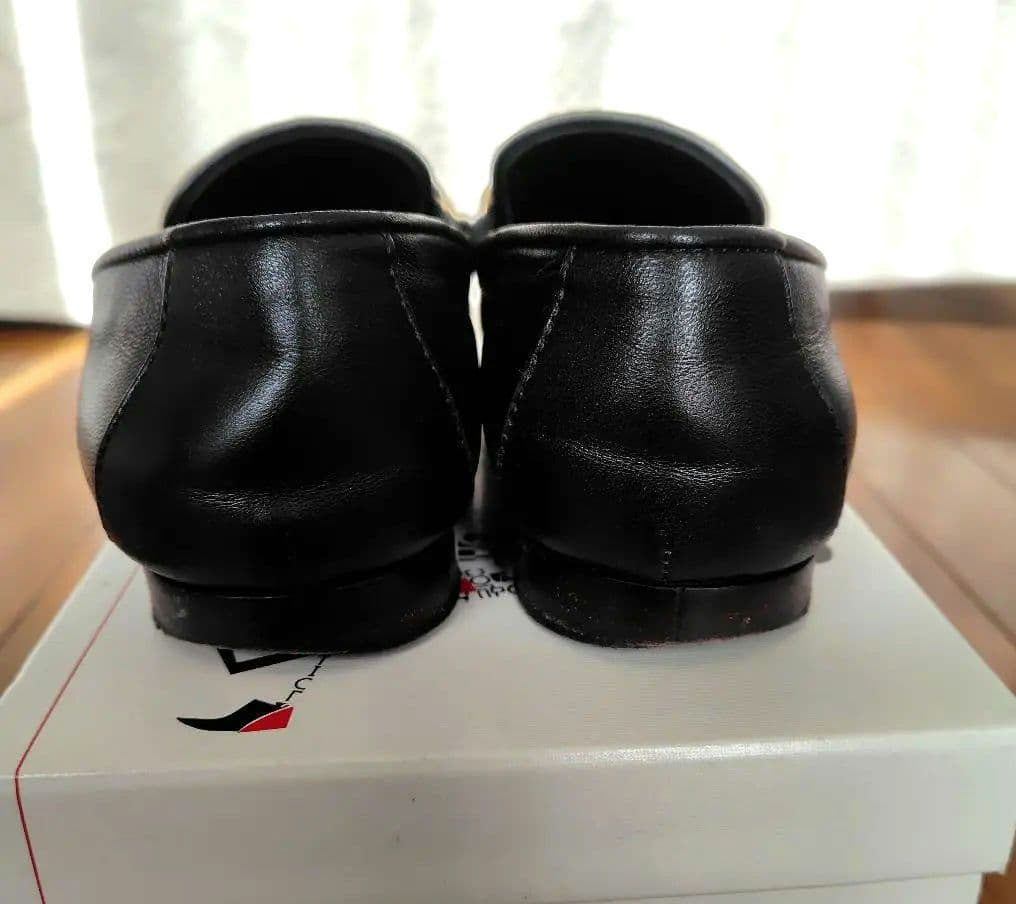 【正規品】シャネル　ココマーク チェーン ローファー G36420　黒　23.5