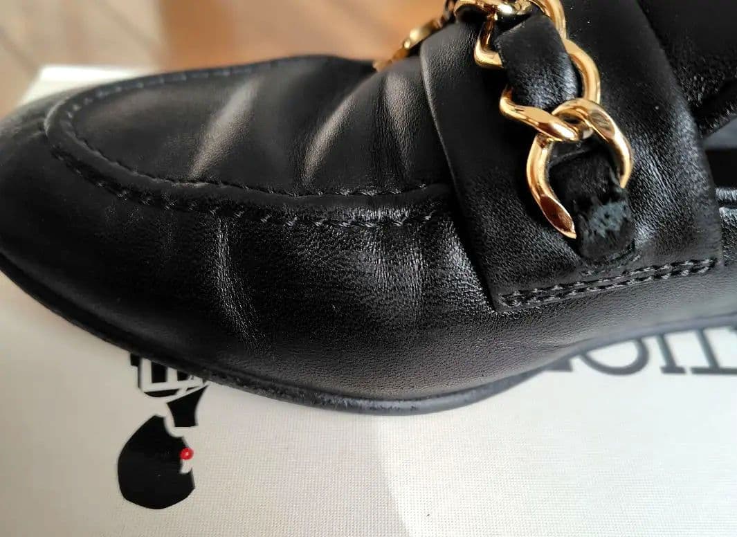 【正規品】シャネル　ココマーク チェーン ローファー G36420　黒　23.5