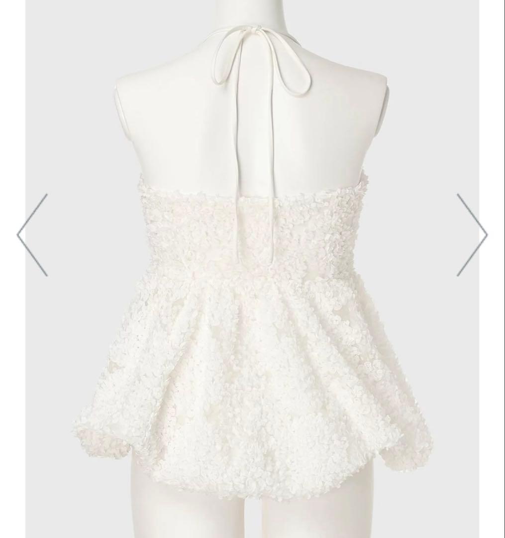 フラワーモチーフバルーンワンピース