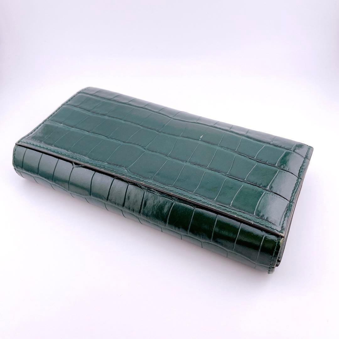 ★バーバリー★ 長財布 TB ロングウォレット 緑系 グリーン系