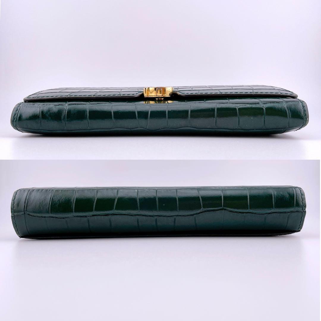 ★バーバリー★ 長財布 TB ロングウォレット 緑系 グリーン系