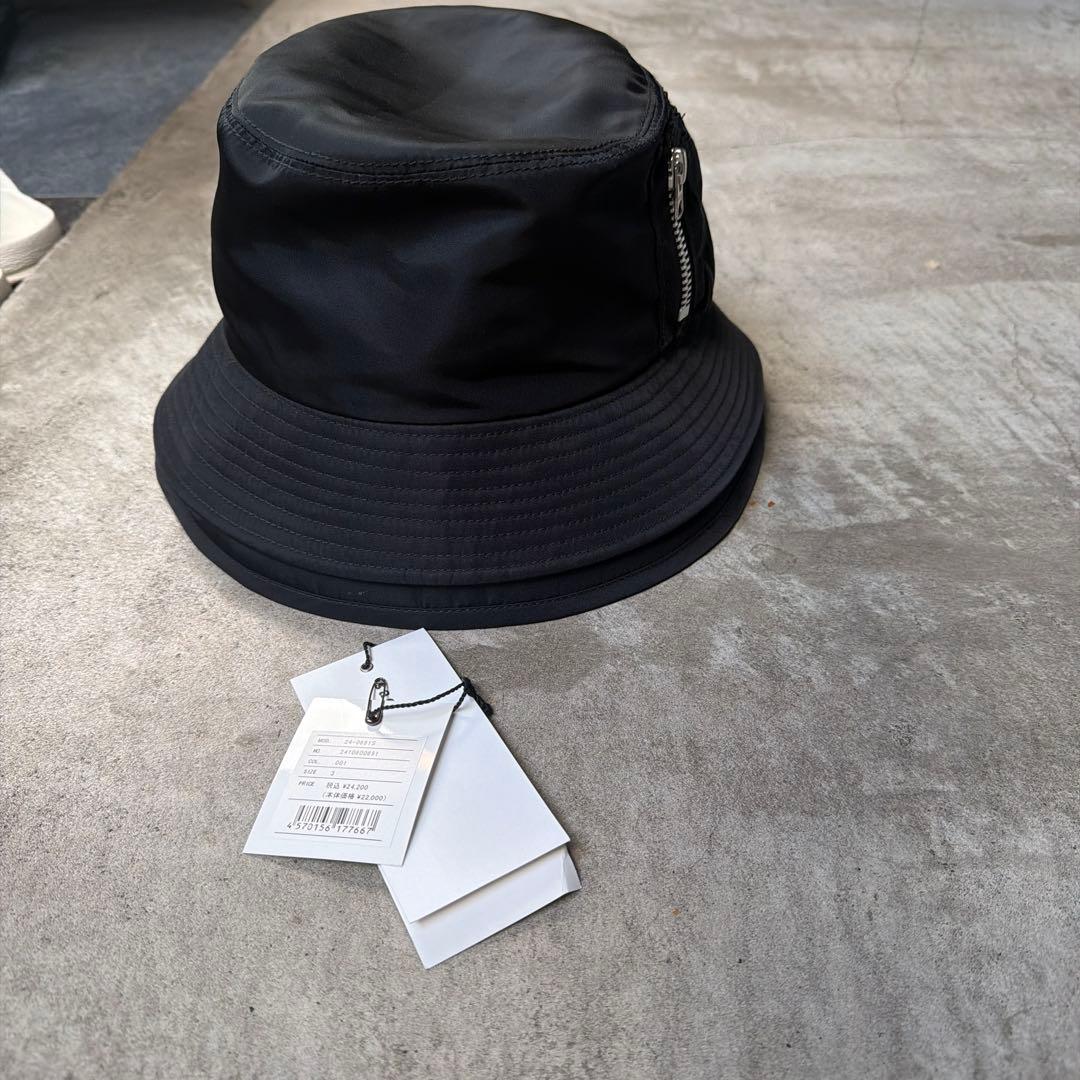 当日発送　sacai ナイロン ポケットダブルプリム バケット ハット