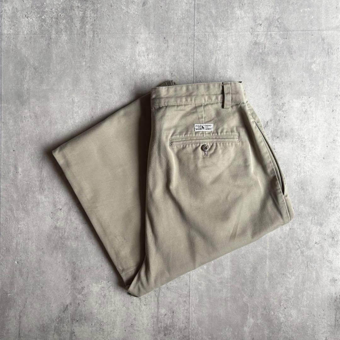 【90s Polo Ralph Lauren】コットンパンツ　チノパンツ　太め