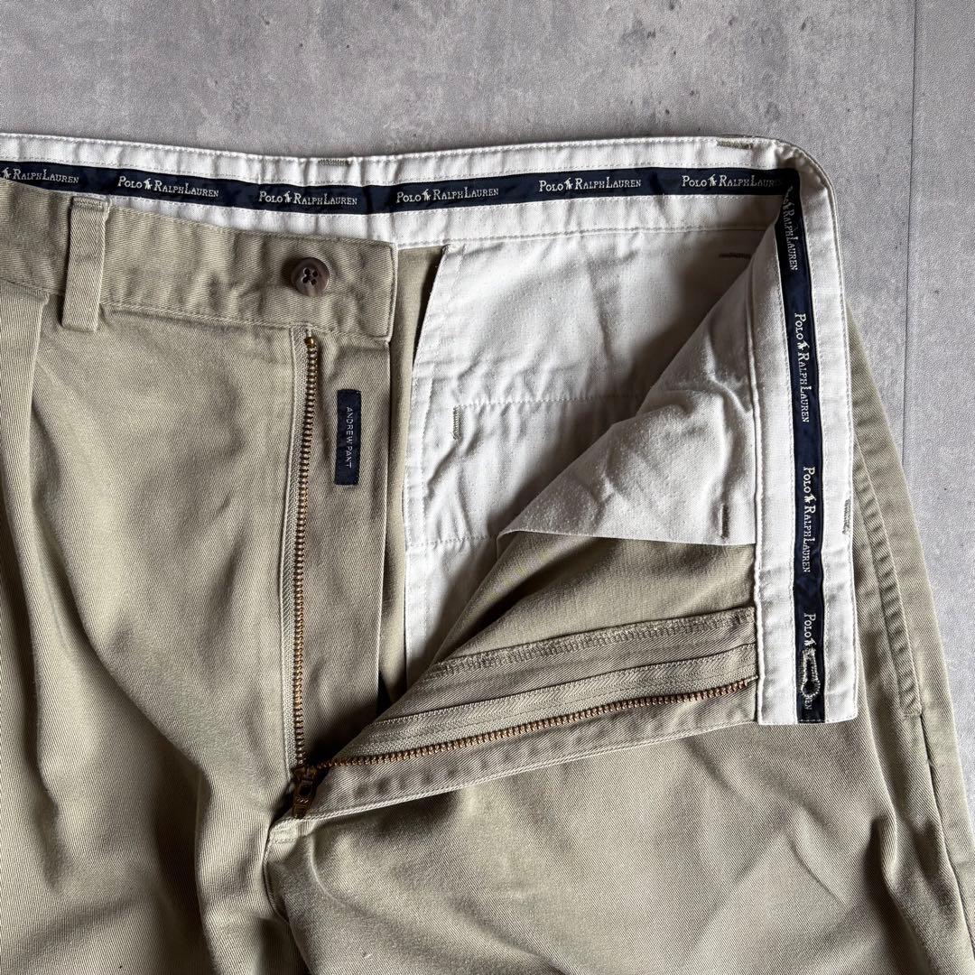 【90s Polo Ralph Lauren】コットンパンツ　チノパンツ　太め