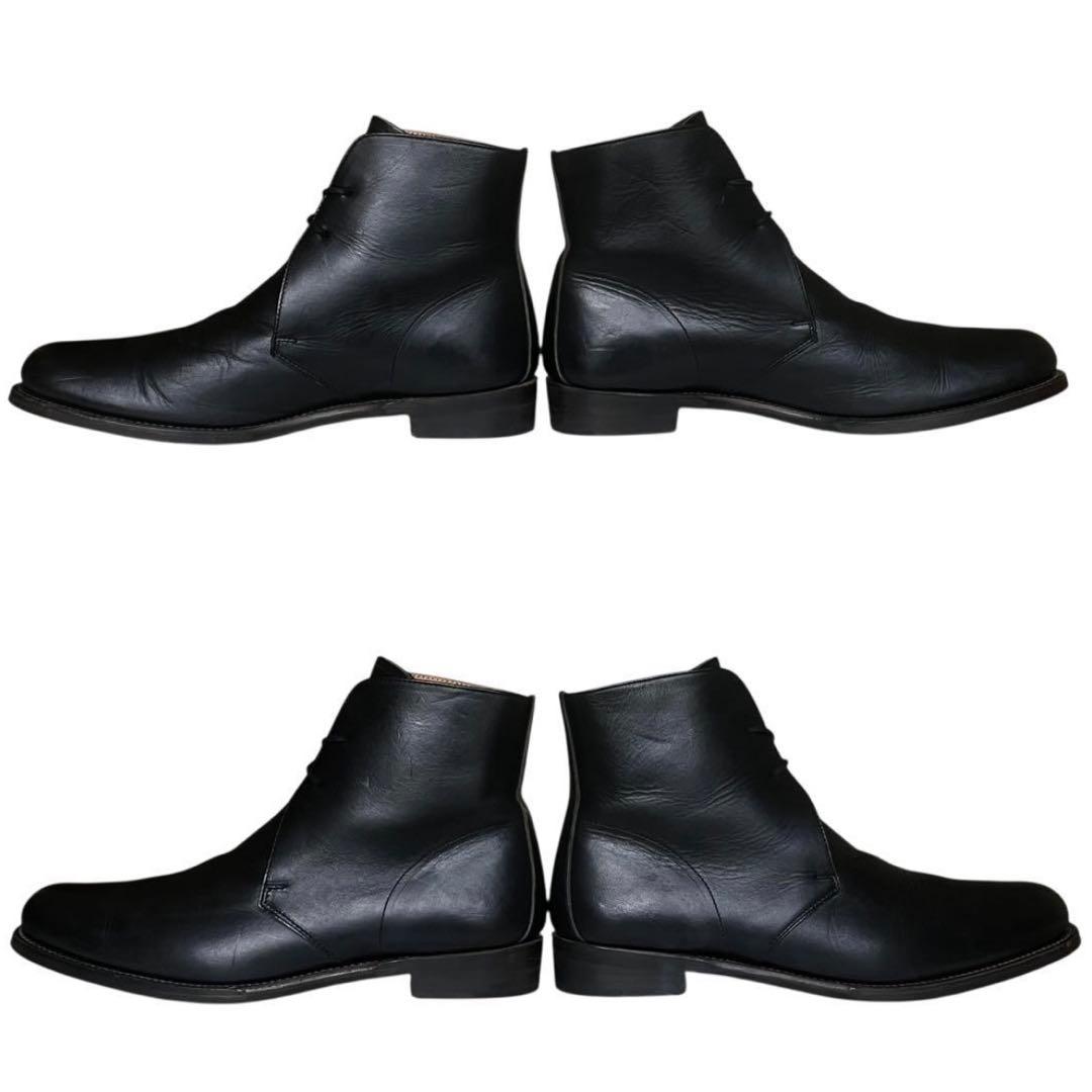 美品 ARTS&SCIENCE 24.5 レザー ハイカット チャッカブーツ 黒