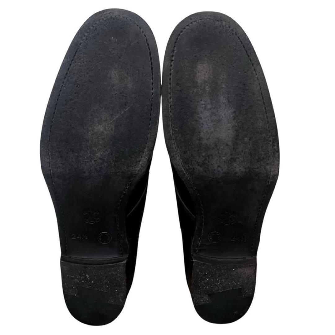 美品 ARTS&SCIENCE 24.5 レザー ハイカット チャッカブーツ 黒