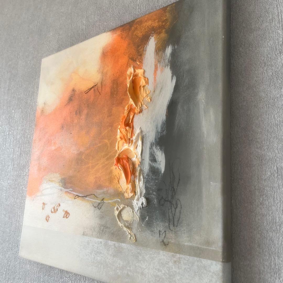 現代アート　約30×30㎝　大きめ　モダン　絵画　原画　抽象画　アートパネル