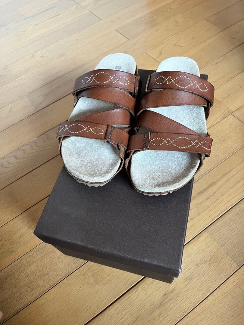 【ラフ】BUTTERO ブラウン サンダル　39