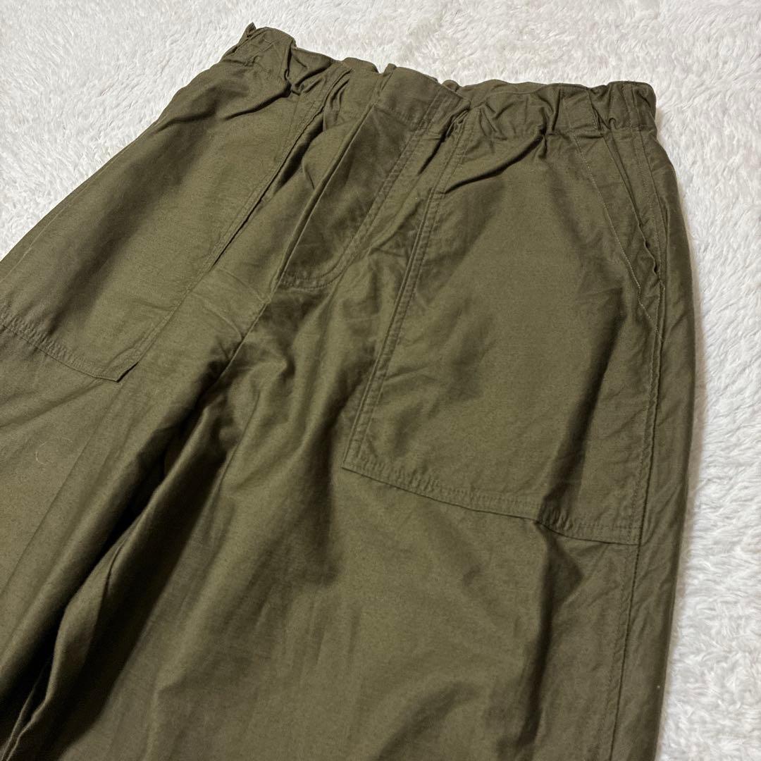 未使用品　mizuiro ind(ミズイロインド)カーゴイージーパンツ　カーキ