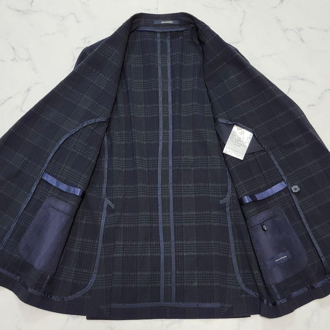 タリアトーレ　ウェストン　テーラードジャケット　ダブル　金ボタン　シアサッカー