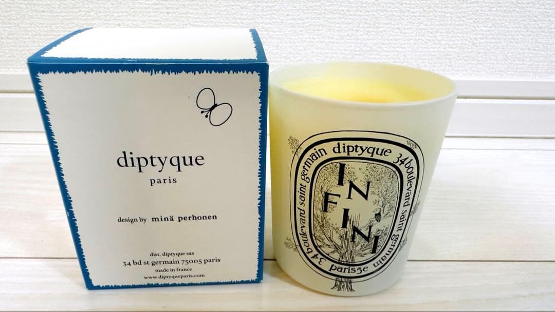 ミナペルホネン × diptyque コラボキャンドル 専用ポーチ セット