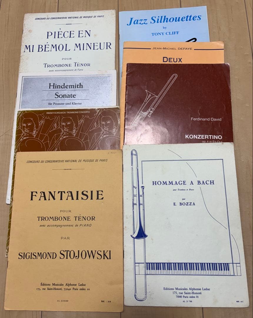 ご*て様 【まとめ売り！状態良好！】トロンボーン・コンチェルトなど8冊楽譜セット