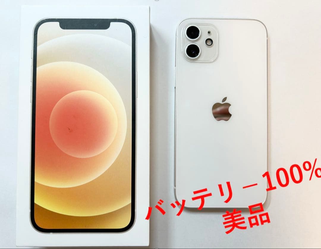 Apple iPhone 12 本体　バッテリー100% 128gb