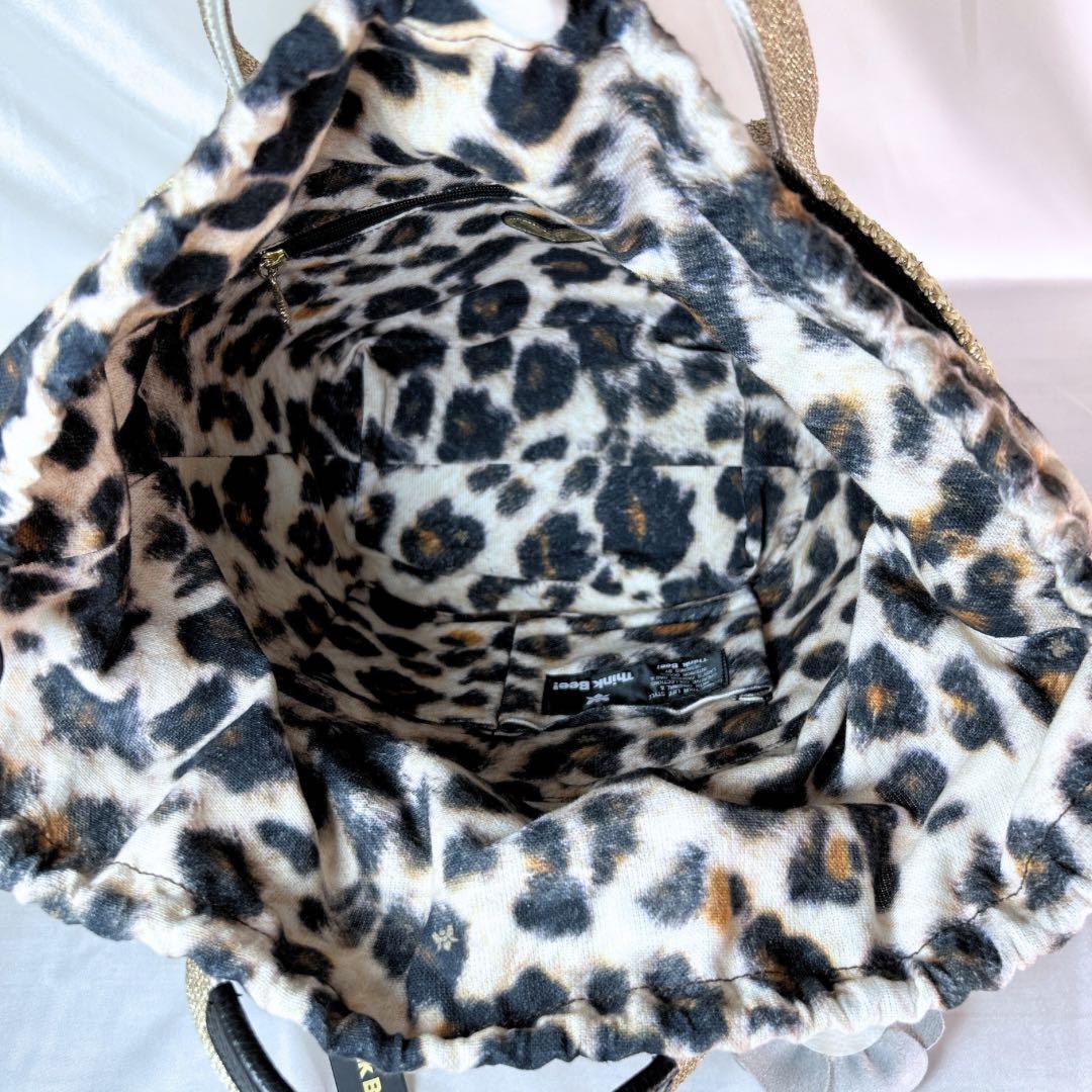 【現行 未使用】 シンクビー かごバッグ バッソサバーナ 巾着 ハート ベージュ