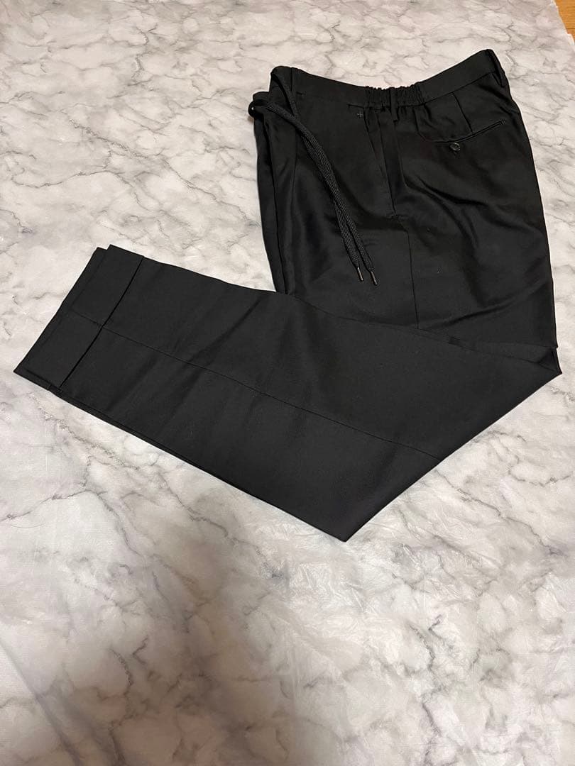 クロスクローゼット　Twill Easy Trousers ブラック サイズ2