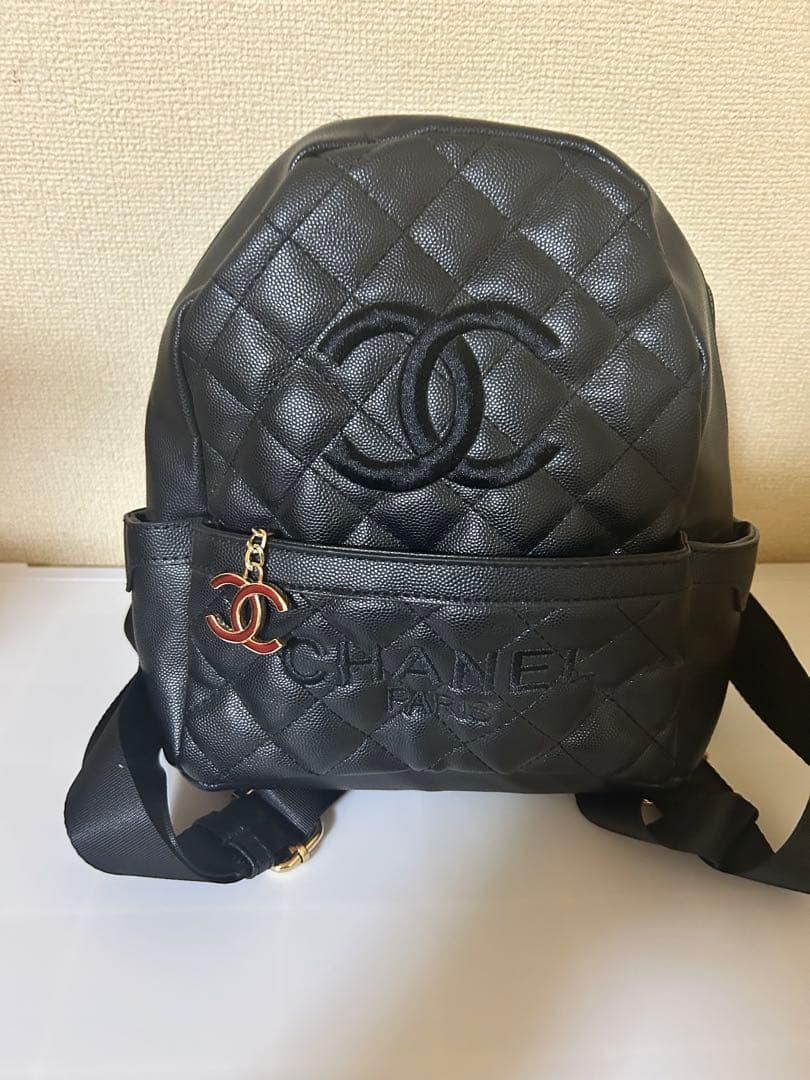 新品 シャネル ノベルティ ブラック リュック バッグ パック