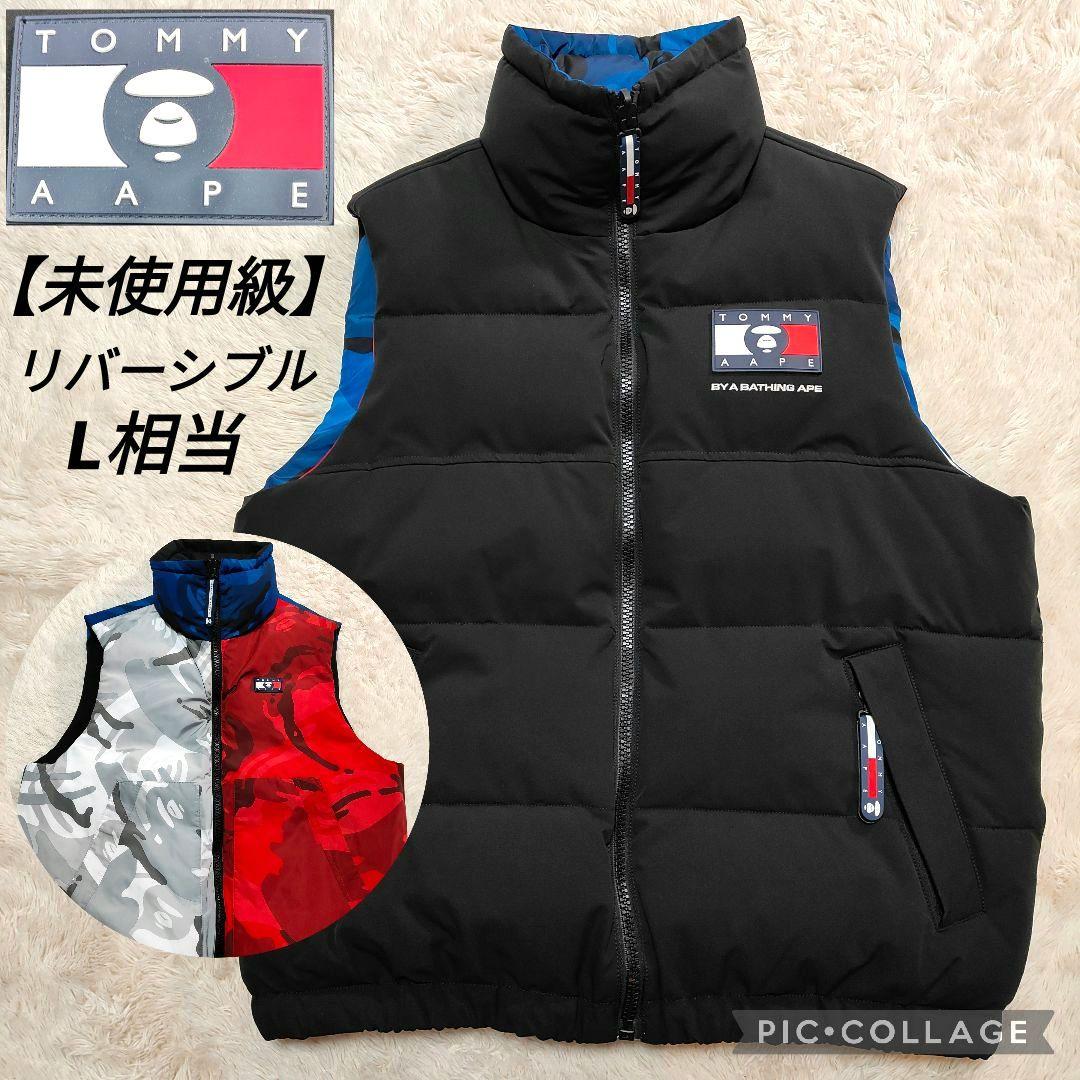 希少品✨新品級✨L相当✨エイプ トミー コラボ リバーシブル 中綿ベスト