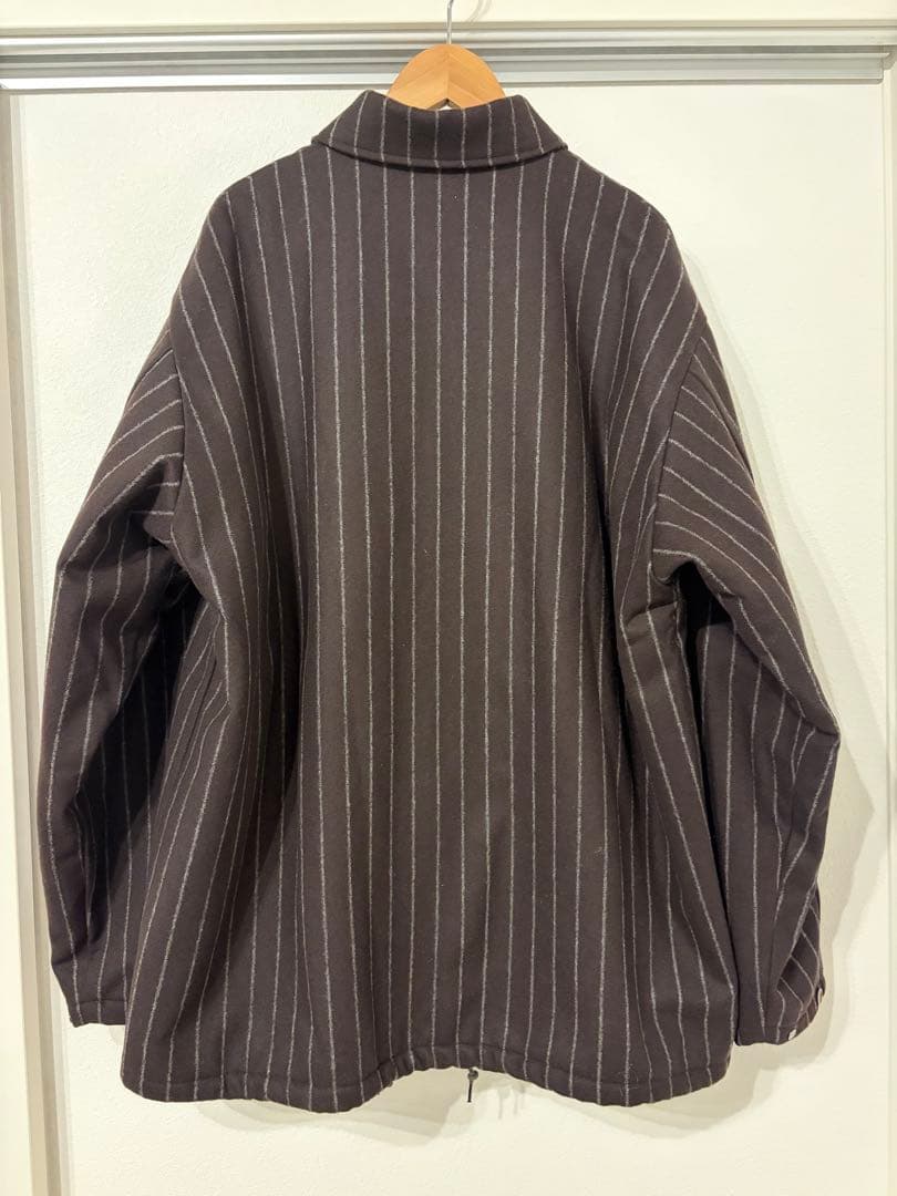 MARKAWARE ダークブラウン ストライプ カバーオール