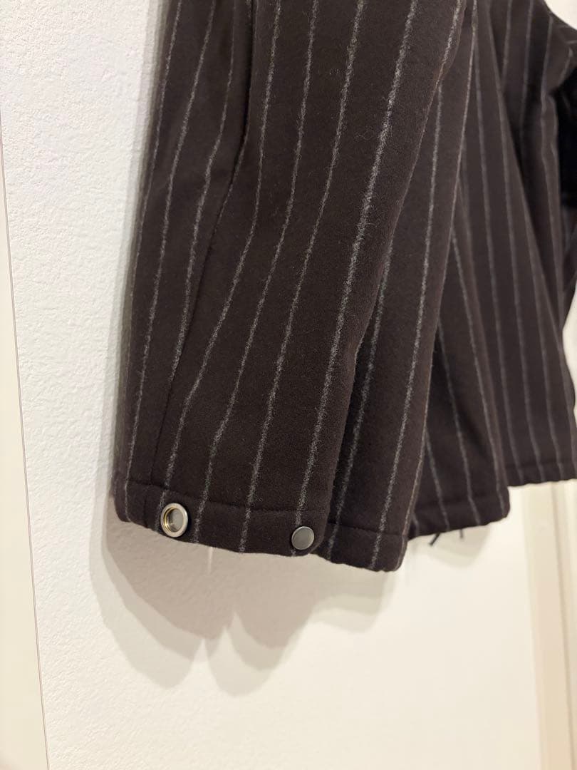 MARKAWARE ダークブラウン ストライプ カバーオール