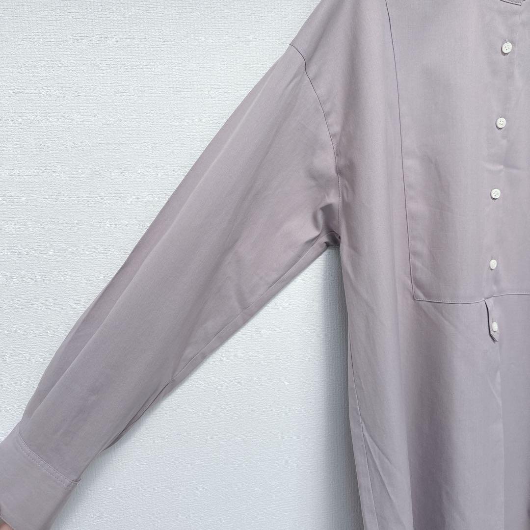 美品！完売品✾our✾シワになりにくい胸元切り替えロングシャツ