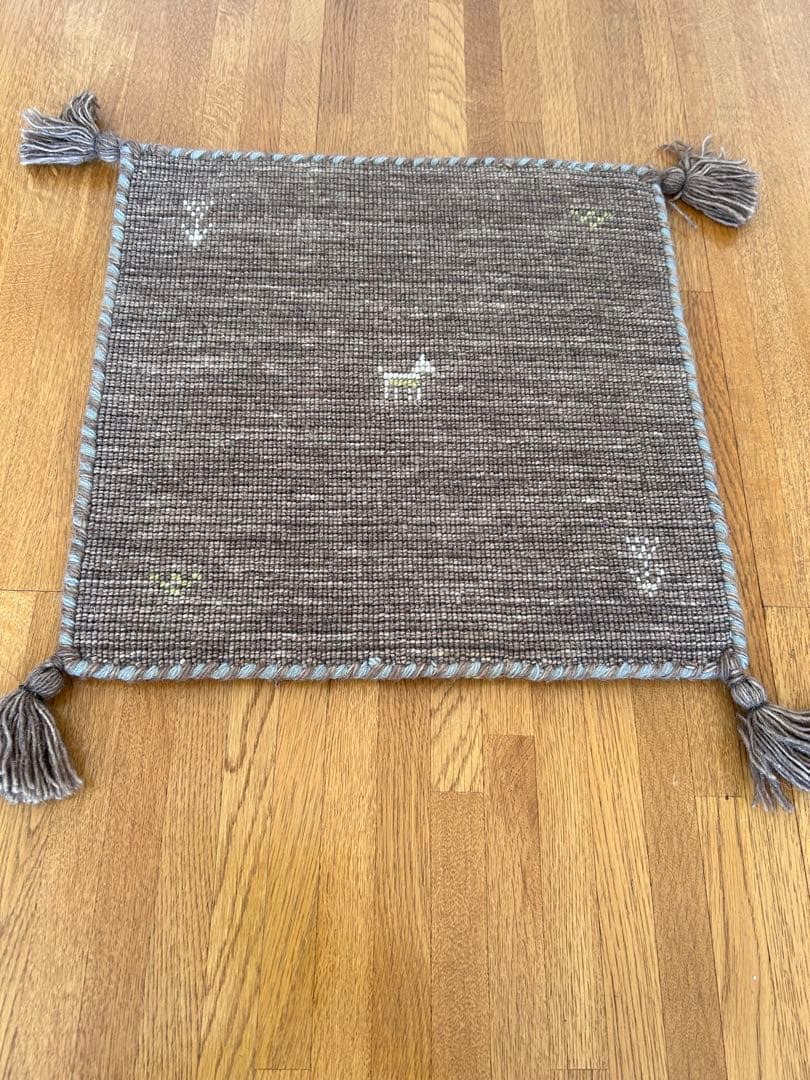 ギャッベ・タッセル付き刺繍ラグ・カーペット 5枚セット