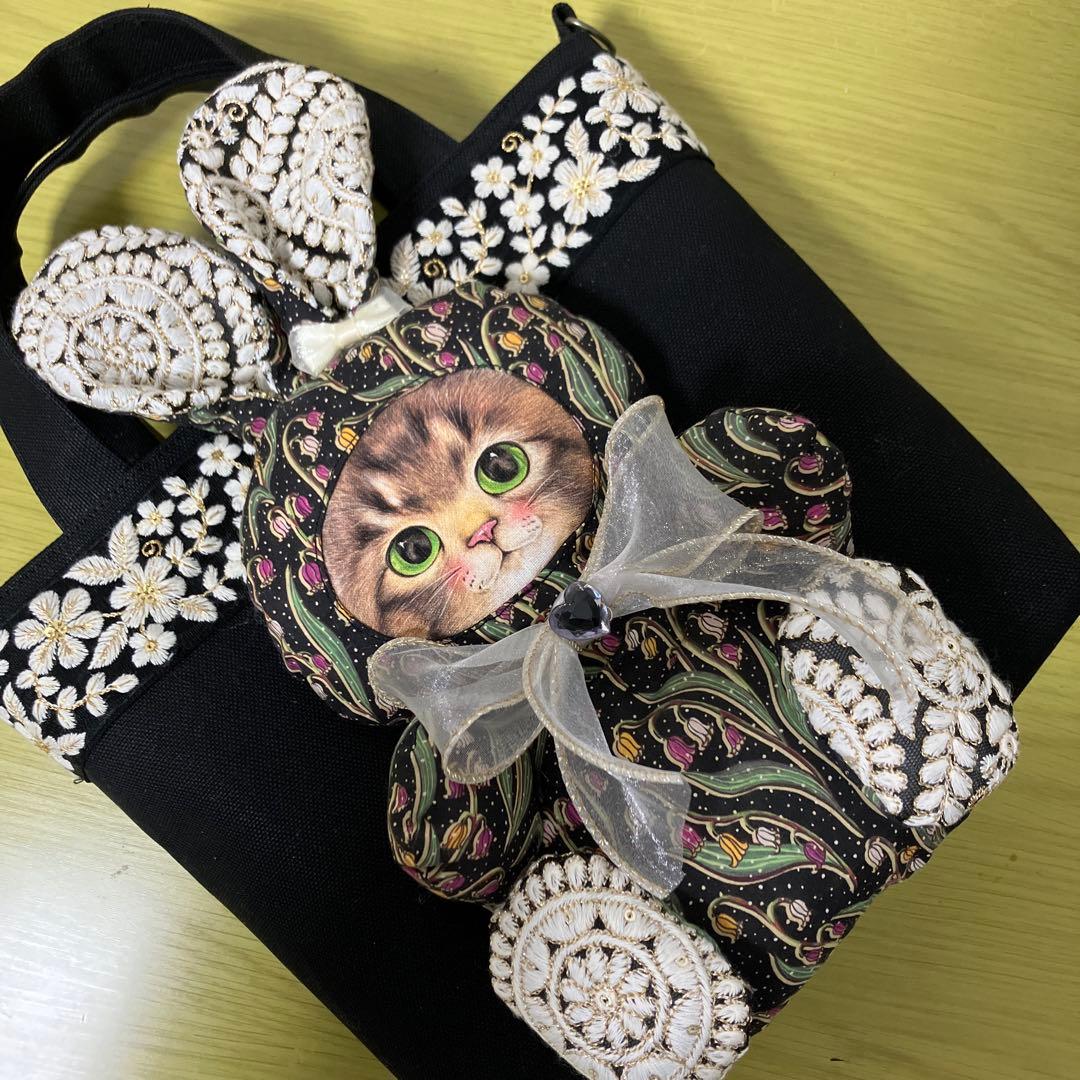 ゆ*ら様 コヤンイサムチョン　リバティ　インド刺繍リボン　帆布　Dカン横33縦2