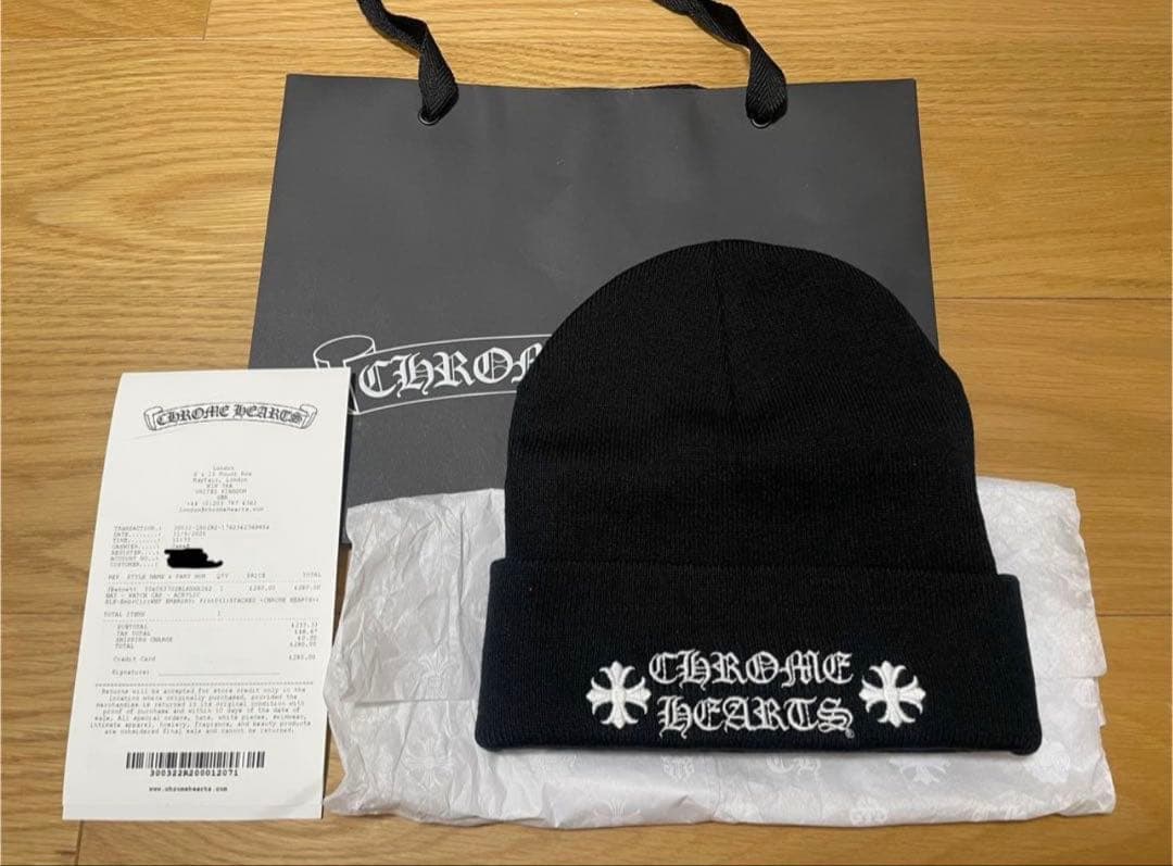 Chrome Hearts クロムハーツ ビーニー ニット帽 ニットキャップ 黒
