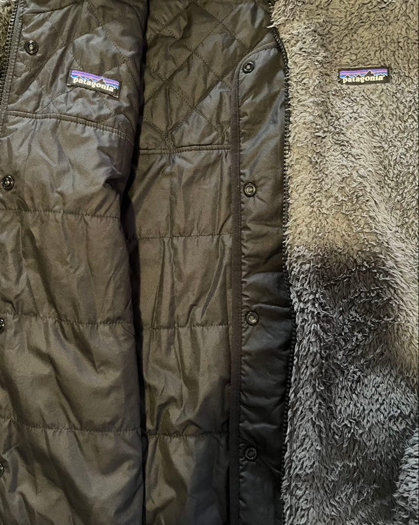 Patagonia フリースダウンジャケット　リバーシブル　ボア　フード着脱　S