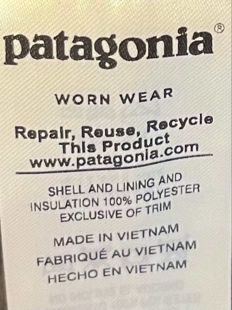 Patagonia フリースダウンジャケット　リバーシブル　ボア　フード着脱　S