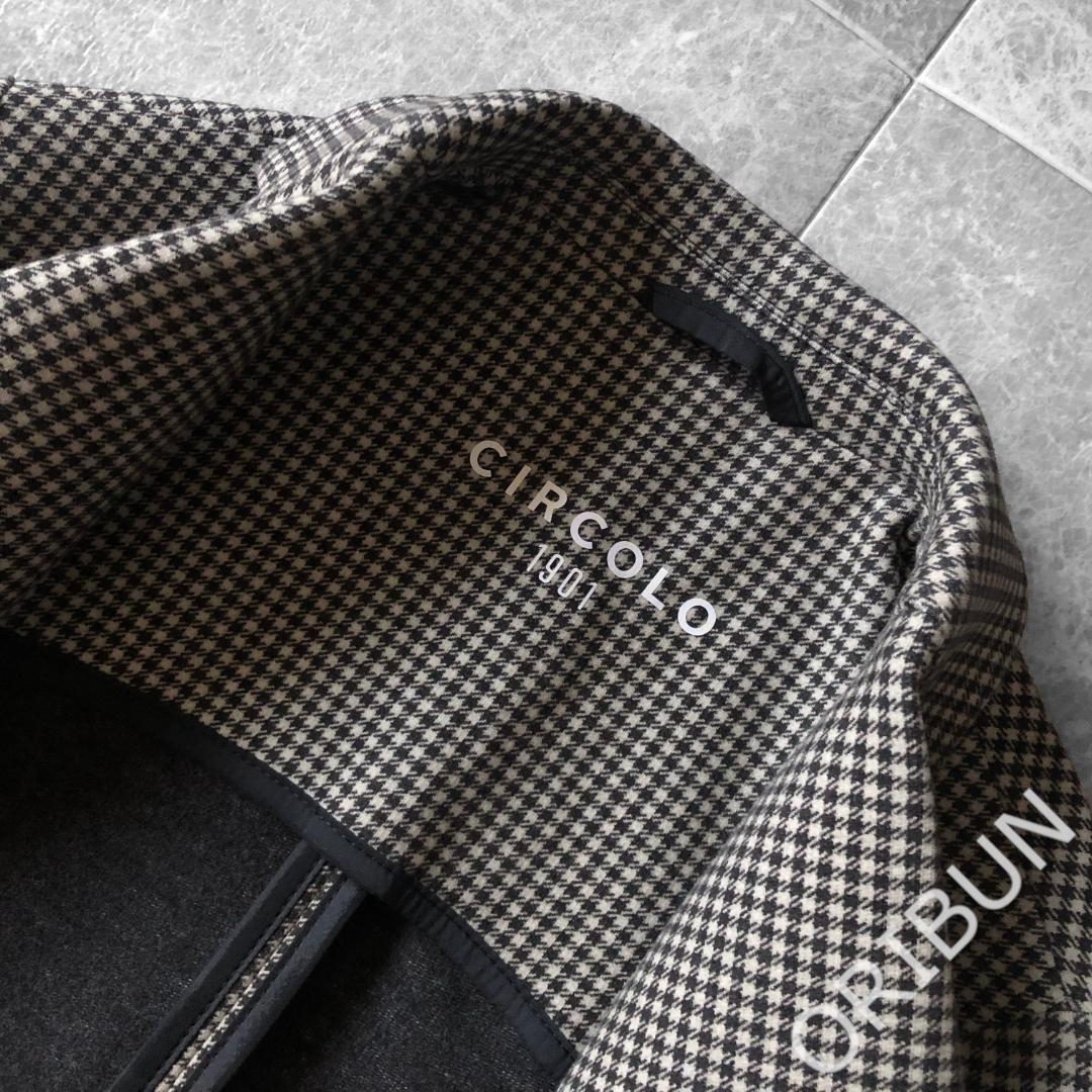 Circolo カシミアタッチ シェパードチェックコットンジャージー ジャケット