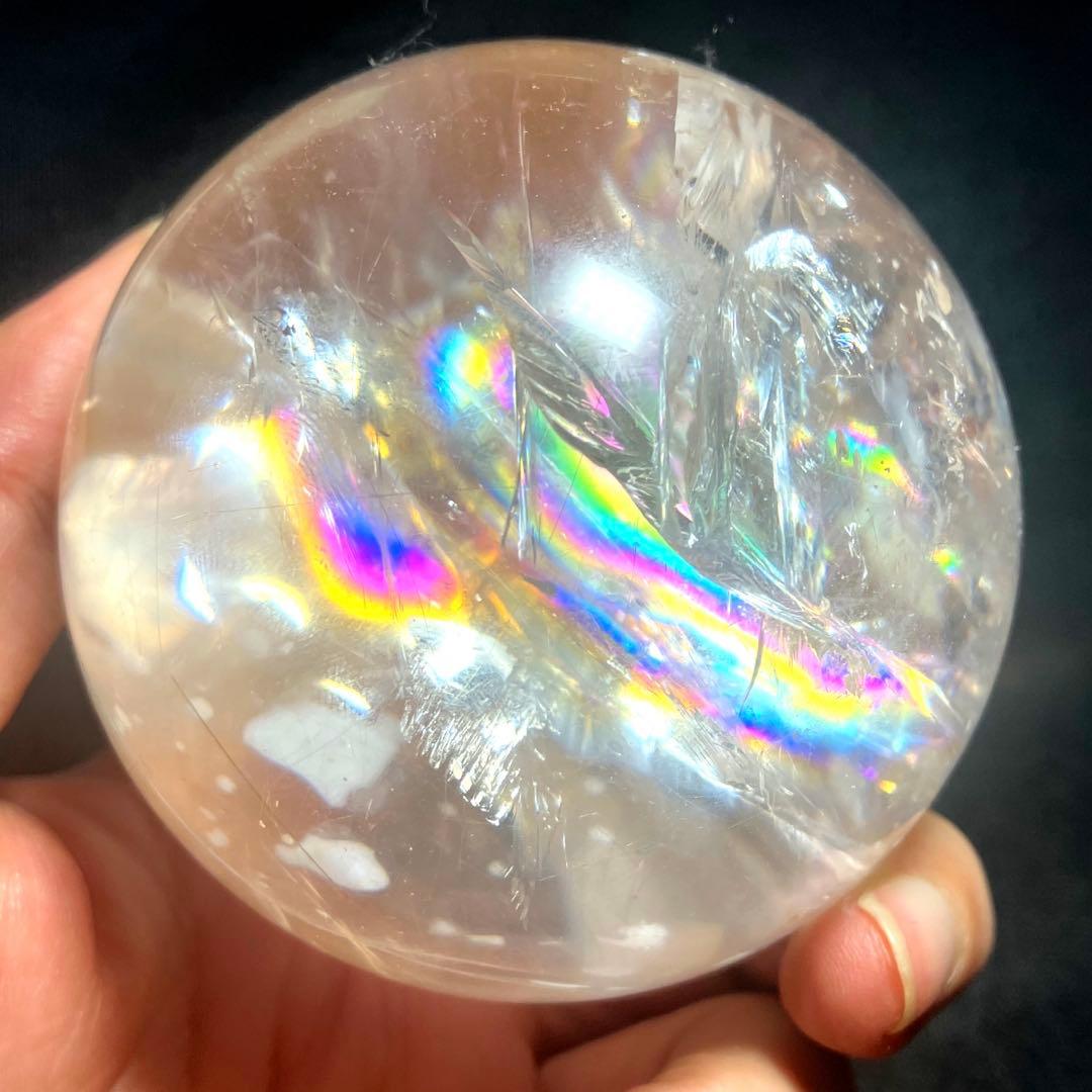 超特大　71mm レインボーゴールドルチルクォーツ　金針水晶　パワーストーン