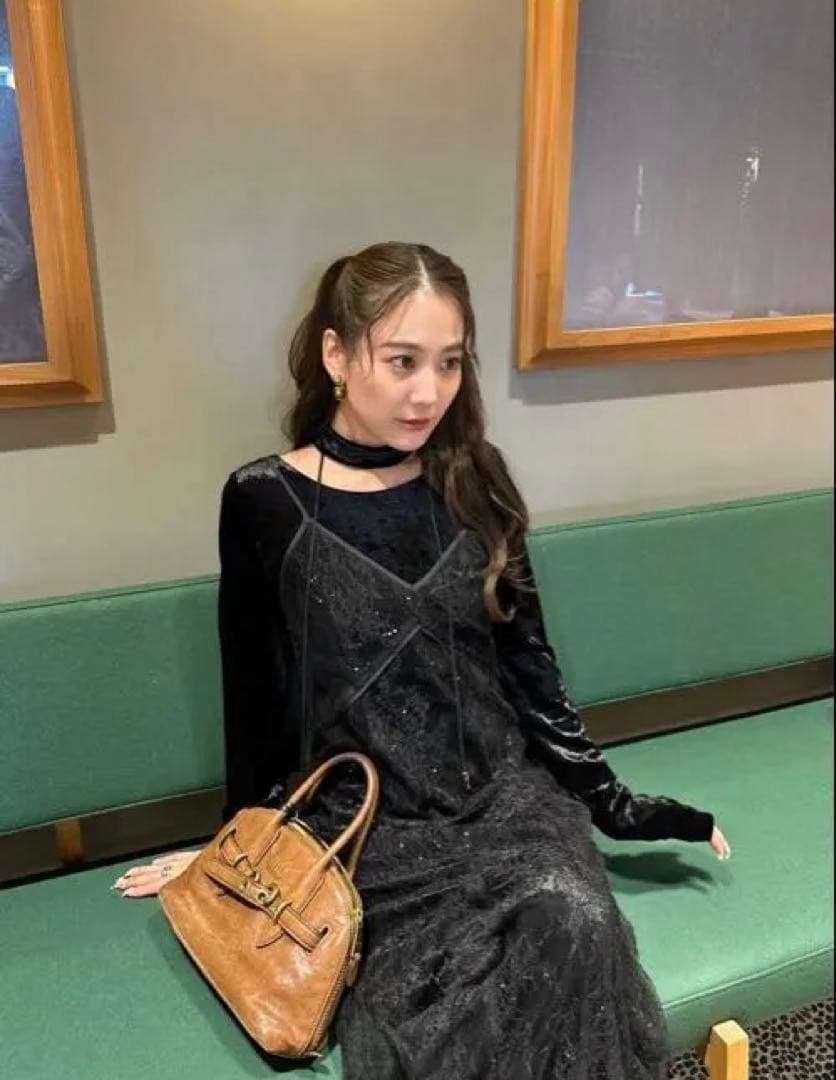 andresd sparkle lace velour dress Mサイズ