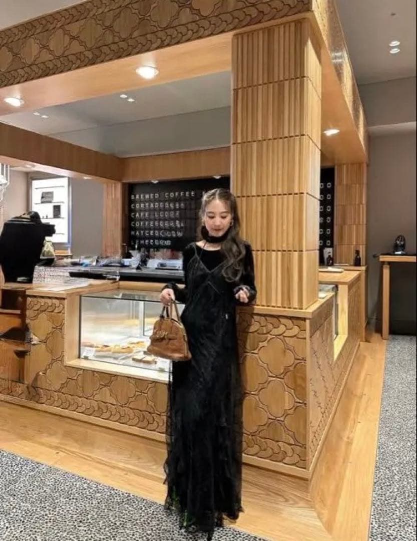 andresd sparkle lace velour dress Mサイズ