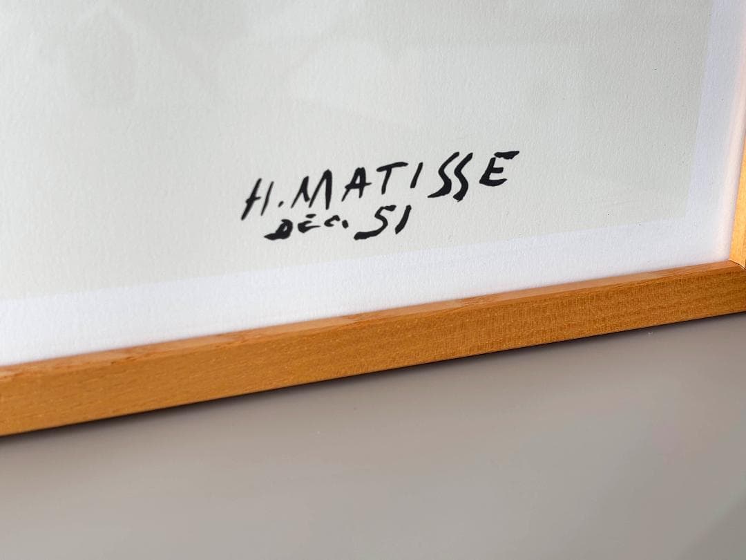 【IDEE 】アートポスター アンリ・マティス 低木 ナチュラルフレーム（額装）