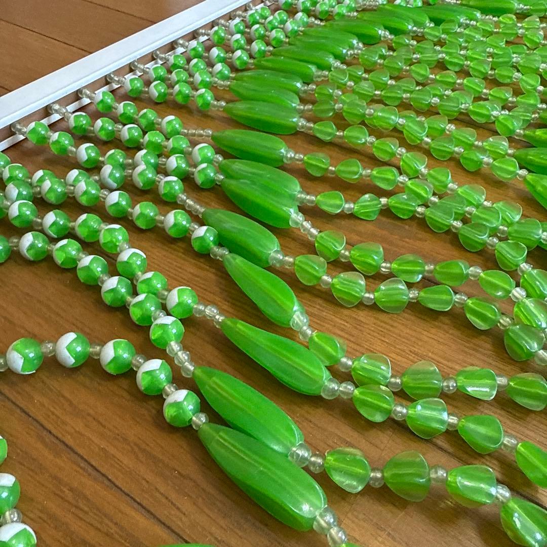 レトロポップ　珠のれん　グリーン