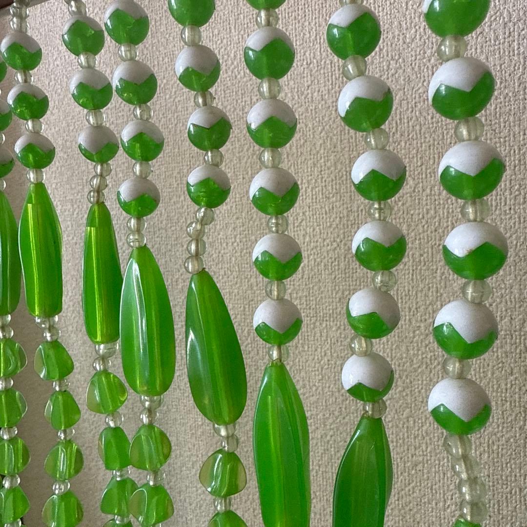 レトロポップ　珠のれん　グリーン