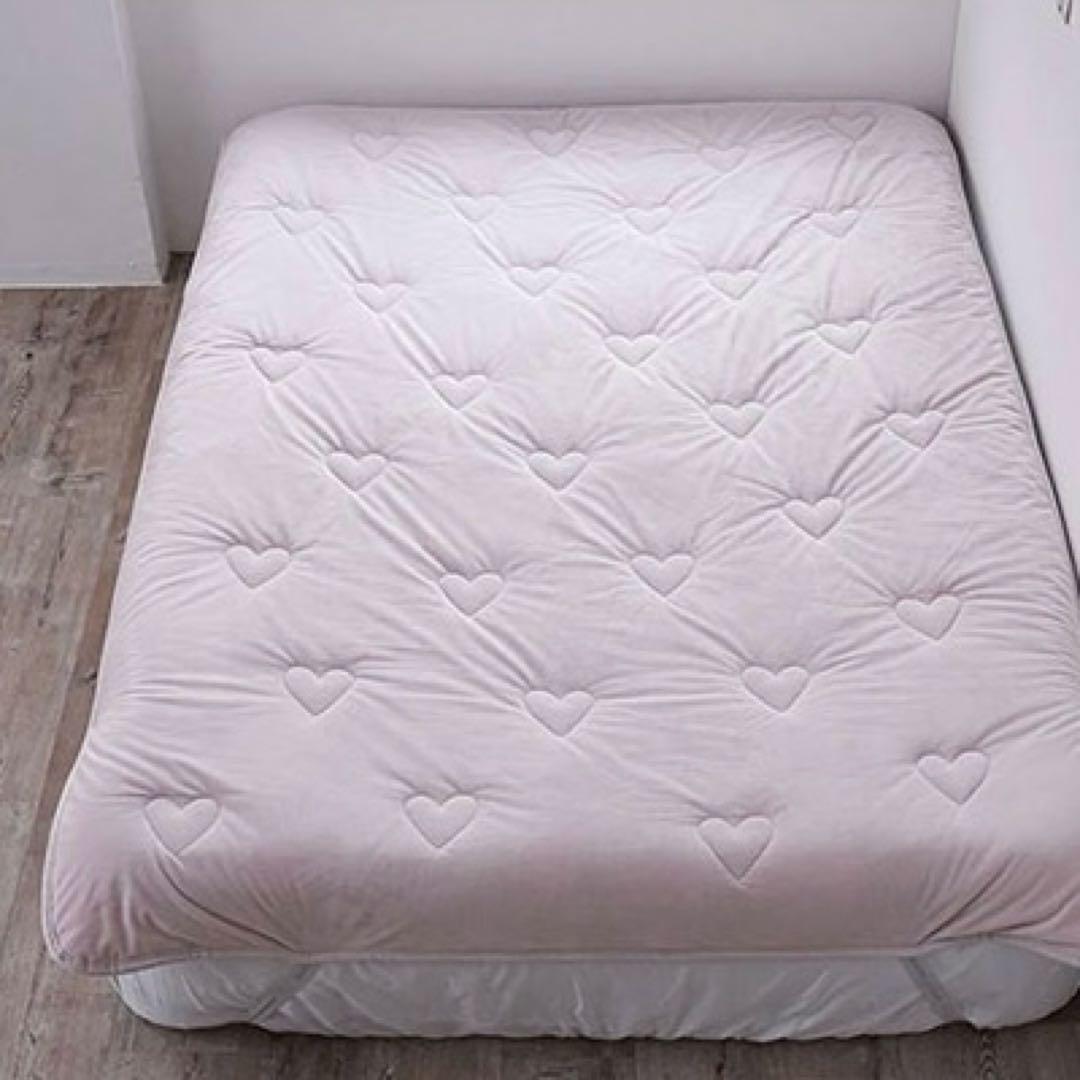 新品未使用★ジェラートピケスリープ　ダブル　掛けカバー、敷きパッドセット　ハート