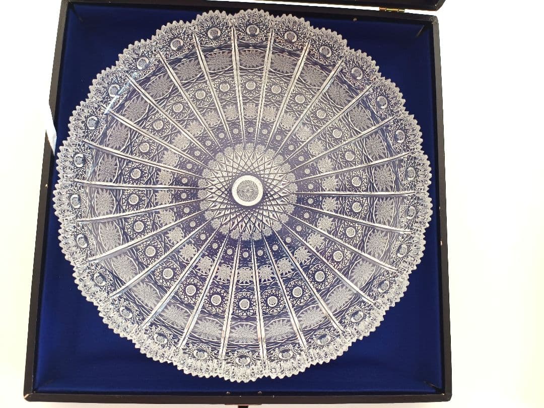 ボヘミアンクリスタル　大皿　27.5cm