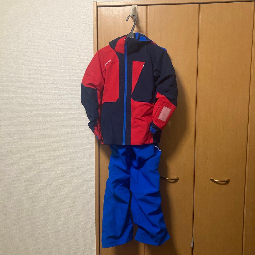 phenix 子ども用スキーウェア 赤/青　手袋プレゼント