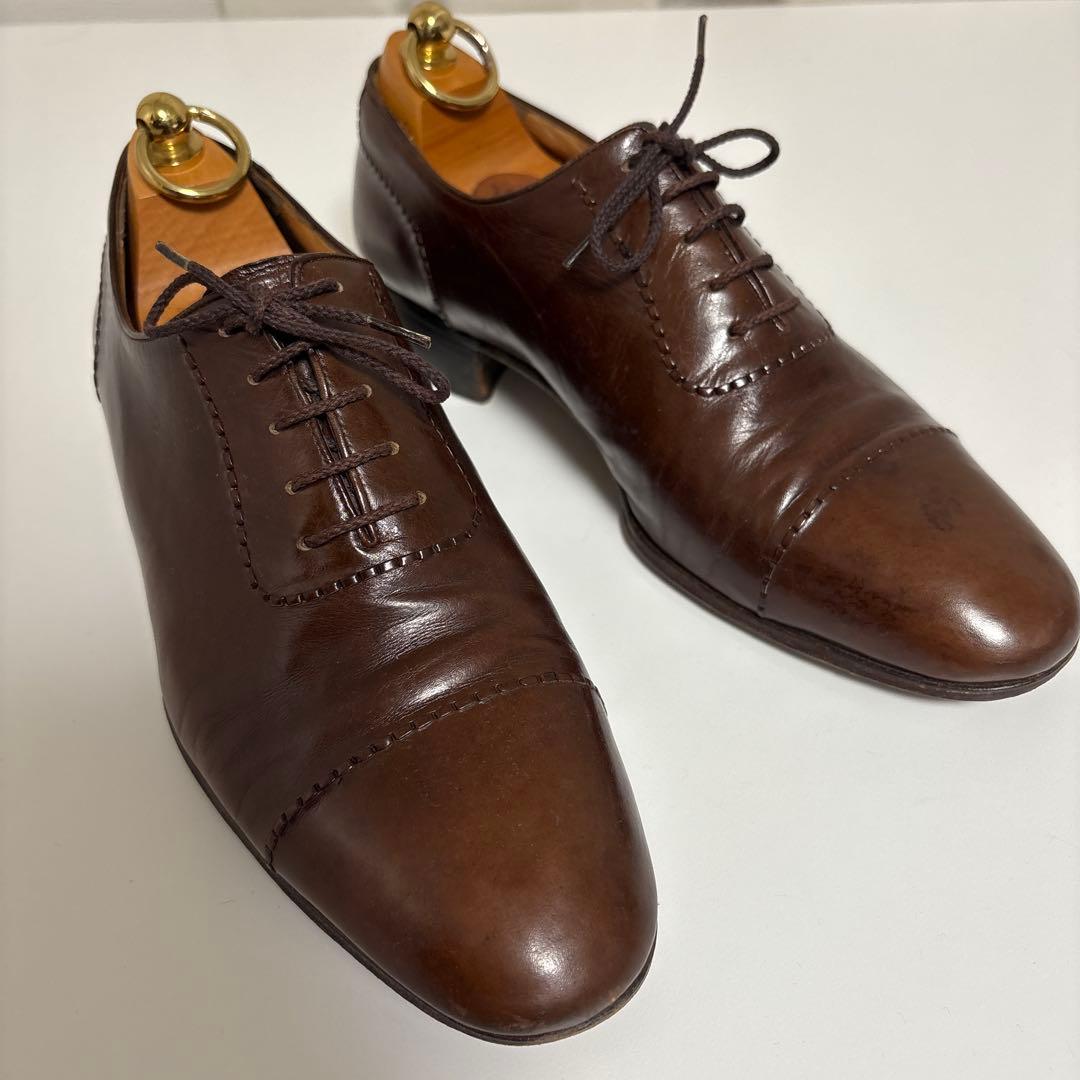 希少 ハンドメイド タニノクリスチー ダークブラウン スキンステッチ 6 1/2