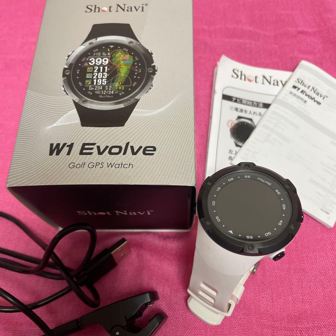 Shot Navi W1 Evolve ゴルフ GPSウォッチ ホワイト