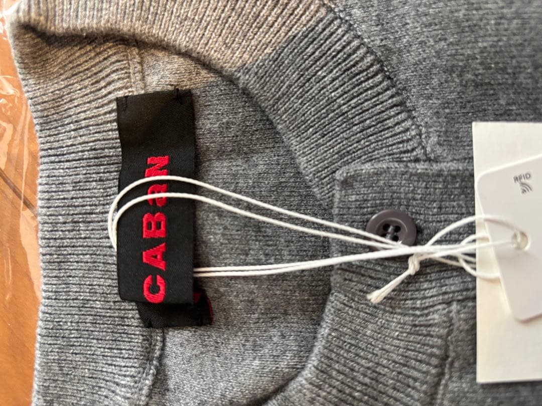 CABaN コットンカシミヤ クルーネックカーディガン　S