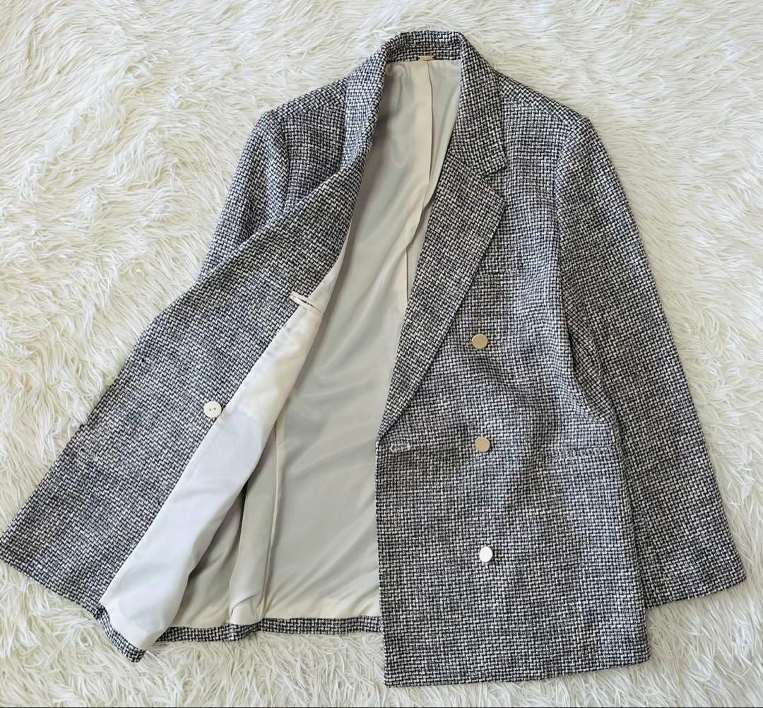 美品♡ミラオーウェン BAILA掲載 ツイード ダブルブレストジャケット