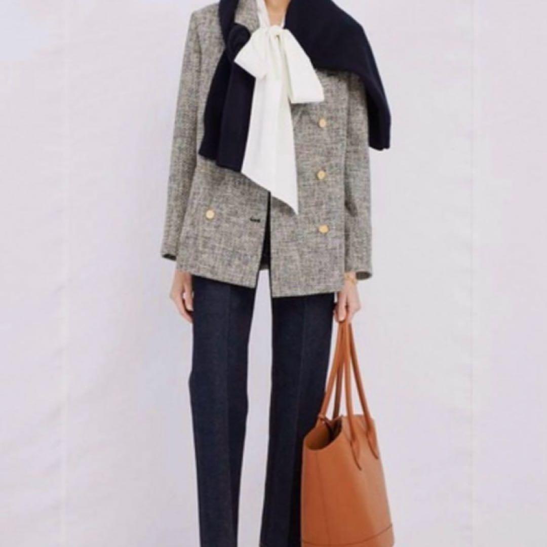 美品♡ミラオーウェン BAILA掲載 ツイード ダブルブレストジャケット