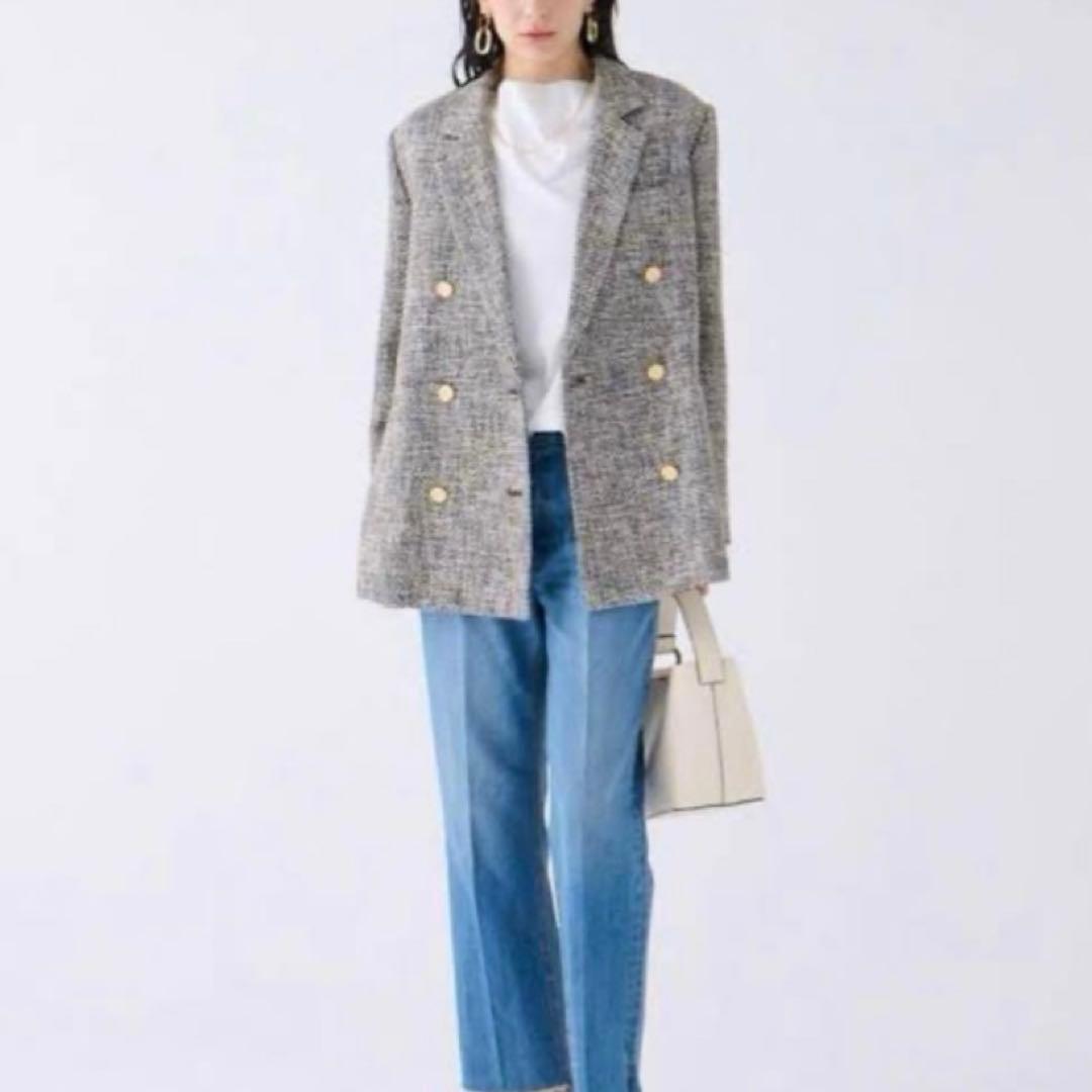 美品♡ミラオーウェン BAILA掲載 ツイード ダブルブレストジャケット