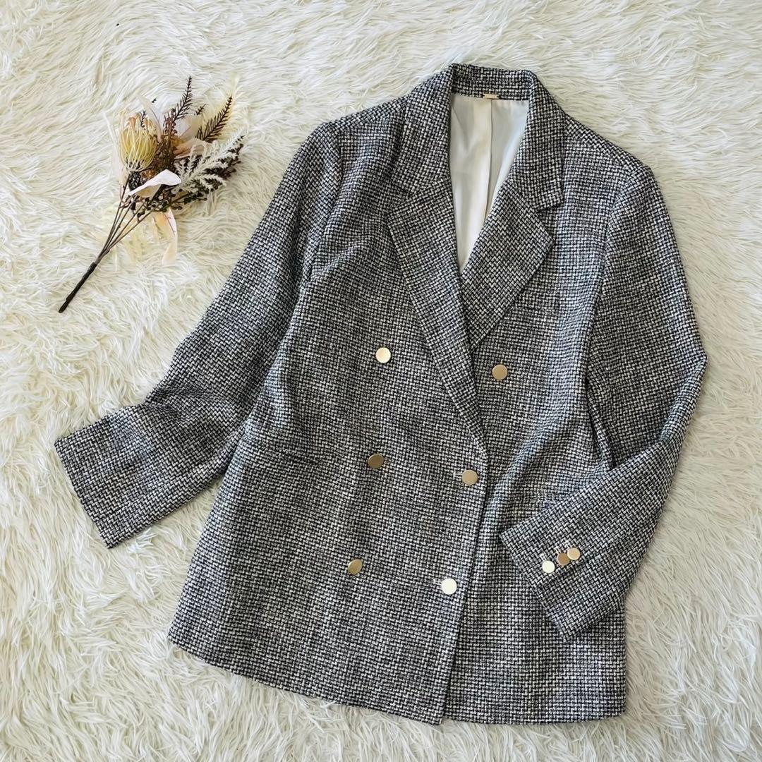 美品♡ミラオーウェン BAILA掲載 ツイード ダブルブレストジャケット