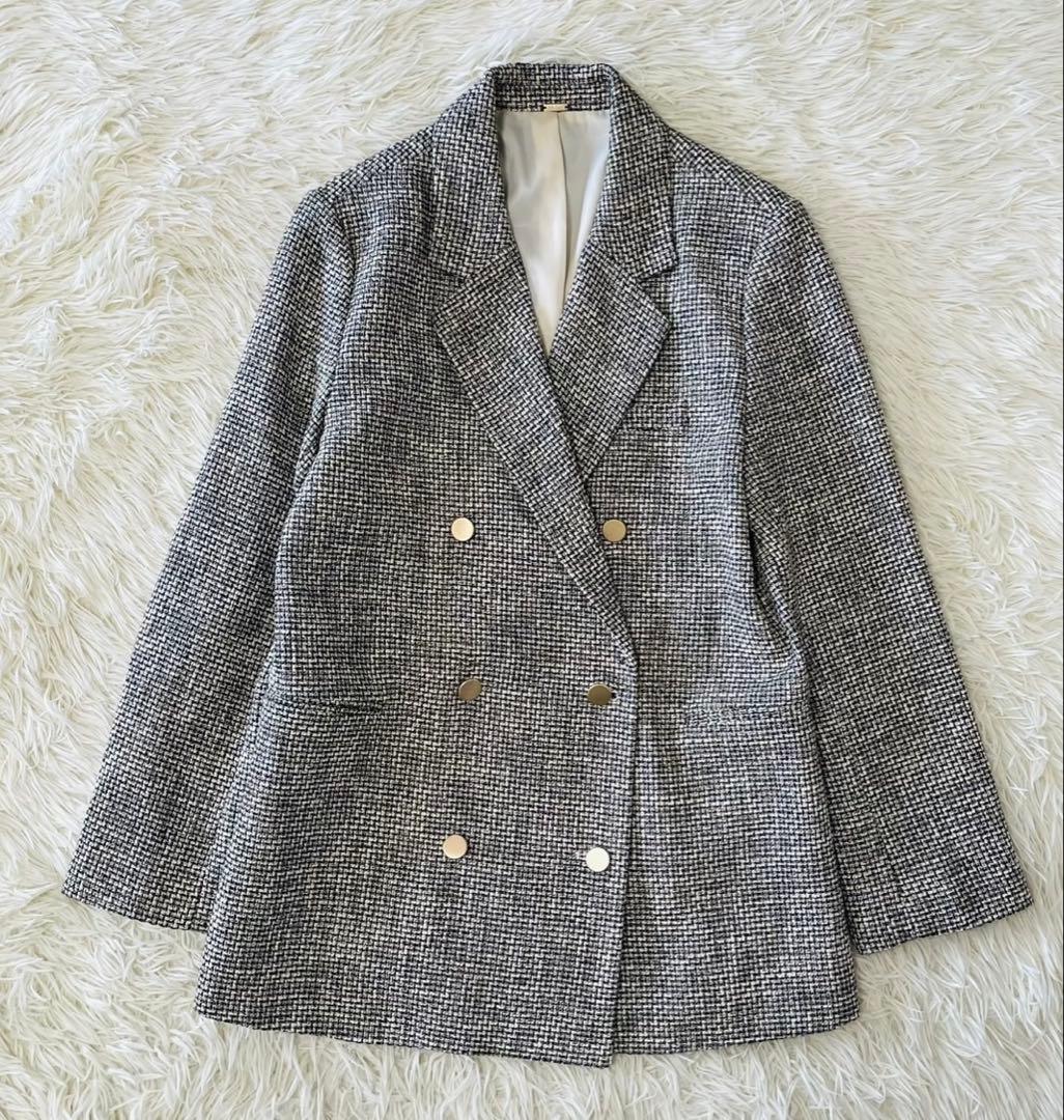 美品♡ミラオーウェン BAILA掲載 ツイード ダブルブレストジャケット