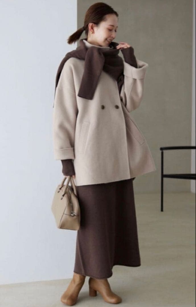 SLOBE IENA souple woolダブルフェイス スタンドコート