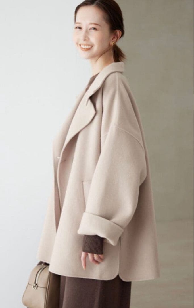 SLOBE IENA souple woolダブルフェイス スタンドコート