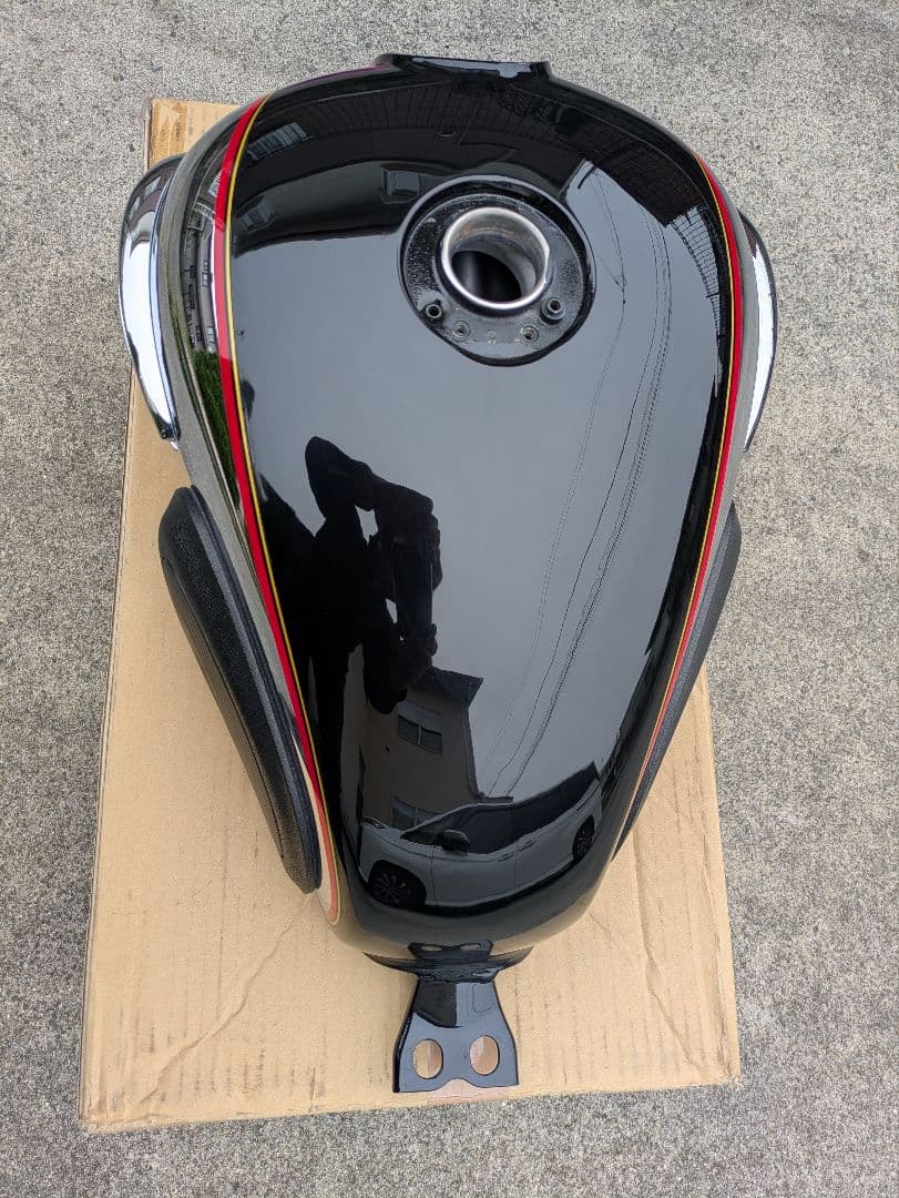 Kawasaki W650タンク クローム ブラック